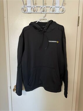 Terra Men's Black Crewneck Hoodie